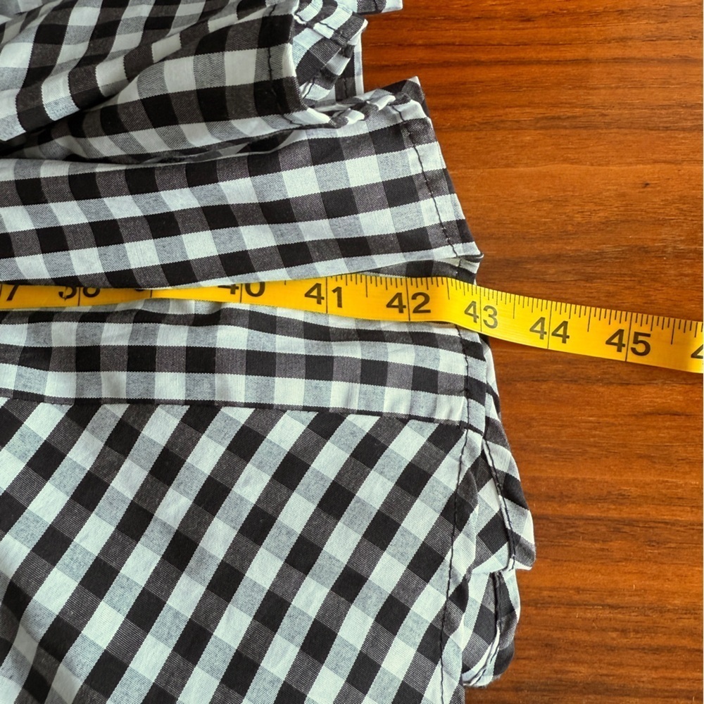 Chelsea & Theodore Black & White Gingham Off the Shoulder Midi Dress P Medium - Picture 11 of 11